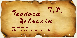 Teodora Miloščin vizit kartica